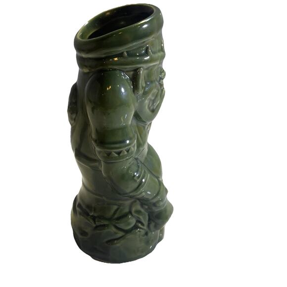 Tiki Farm Green Bruiser Tiki Mug Tumbler San Diego Comic Con 2017 Squindo Skull - Picture 5 of 7